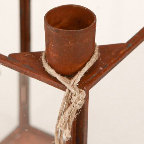 Floristik24 Advent candle holder for filling rust metal 10×10×15.5cm