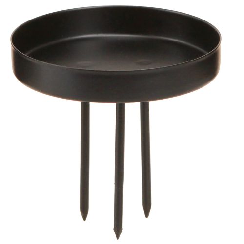 Floristik24 Candle holder Advent wreath metal matte black Ø8cm 4 pcs