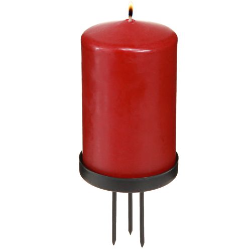 Floristik24 Candle holder Advent wreath metal matte black Ø8cm 4 pcs