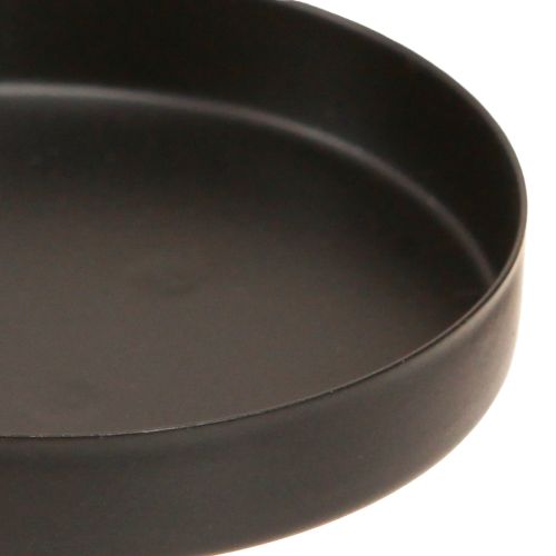 Candle holder Advent wreath metal matte black Ø8cm 4 pcs | Floristik24.ie