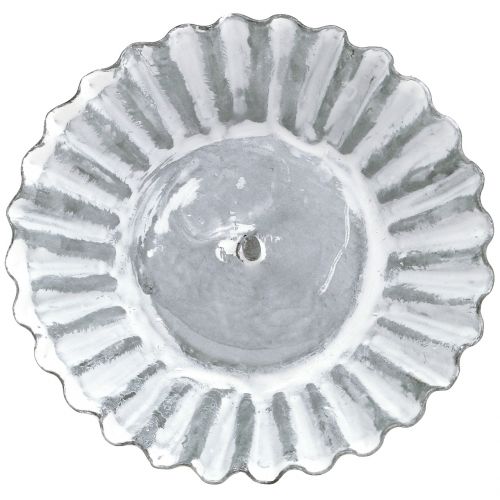 Floristik24 Candle holder baking pan grey Ø8.5cm H7.5cm 4pcs