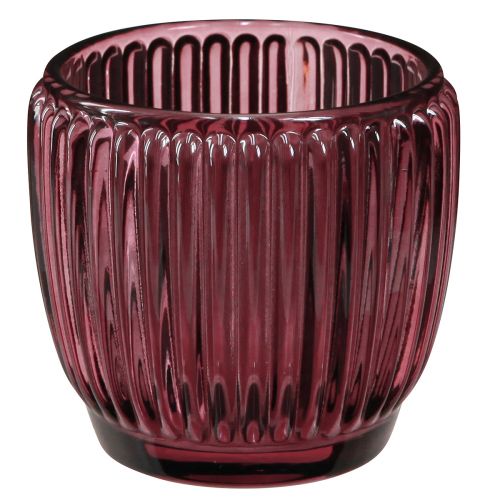 Floristik24 Candle holder glass berry lantern retro Ø7cm H7cm 6 pcs