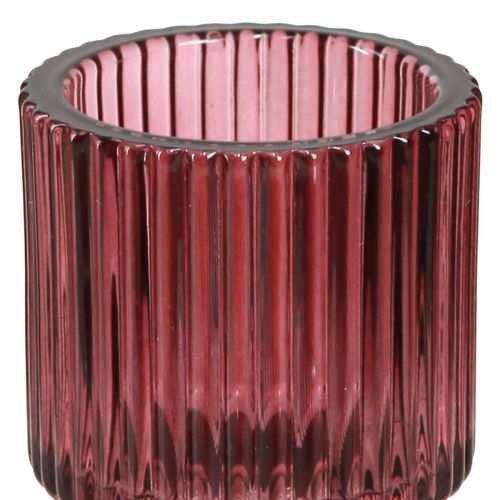 Product Candle holder glass candle holder in Berry H8cm 4 pcs