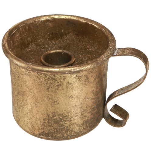 Floristik24 Candle holder gold cup candle holder vintage Ø9cm H8cm