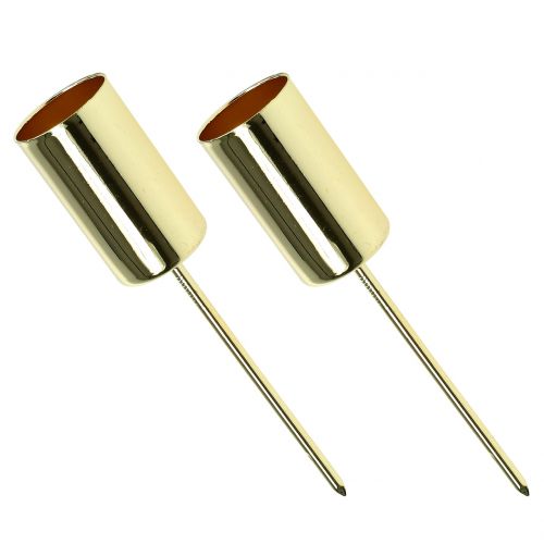 Floristik24 Candle holder gold for taper candles Ø2.2cm 4 pcs