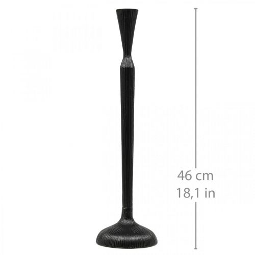 Product Candlestick Black Metal Candlestick Ø12cm H46cm