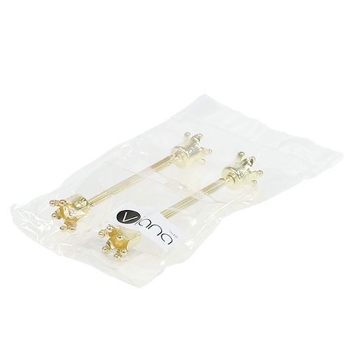 Product Candle Holder Crown Gold 4 Pcs