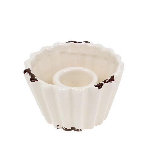 Floristik24 Candle holder cake pan cream Ø7cm H4cm