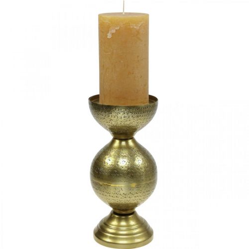 Candle holder oriental tealight holder metal 25cm