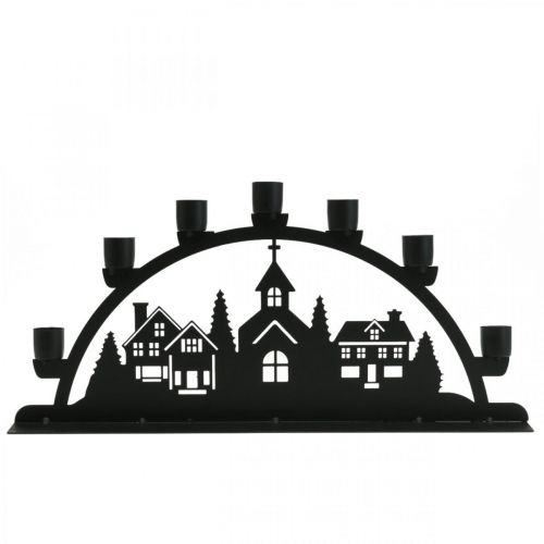 Product Candle arch light arch black metal 40x6cm H18,5cm