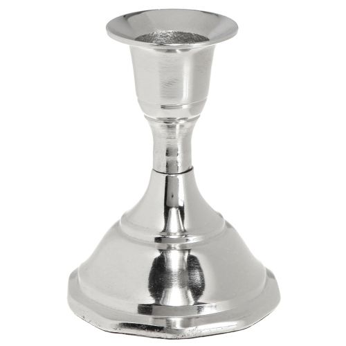Product Candle holder metal silver candle holder H9.5cm 2pcs