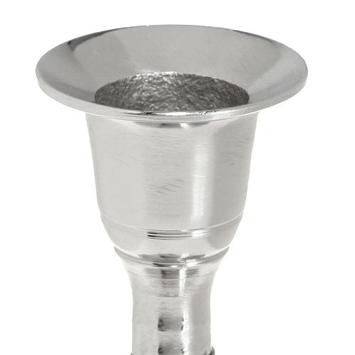 Product Candle holder metal silver candle holder H9.5cm 2pcs