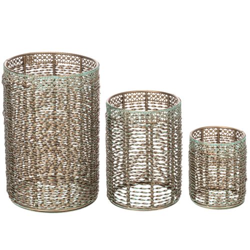 Candle holder metal tealight holder Ø8/10/13cm set of 3 | Floristik24.ie