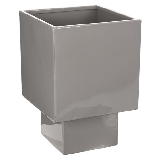 Grey cube planter with base for modern decoration, 22cm buy online | Floristik24.ie