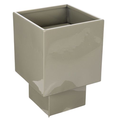 Green cube planter, 22cm, with raised stand