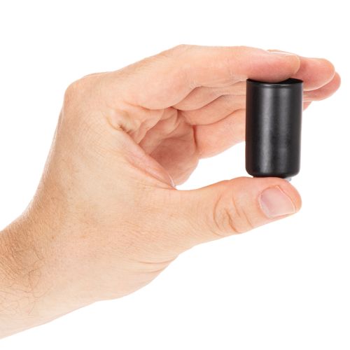 Round magnetic candle holder, matte black, for 25mm taper candles, 4 pieces | Floristik24.ie
