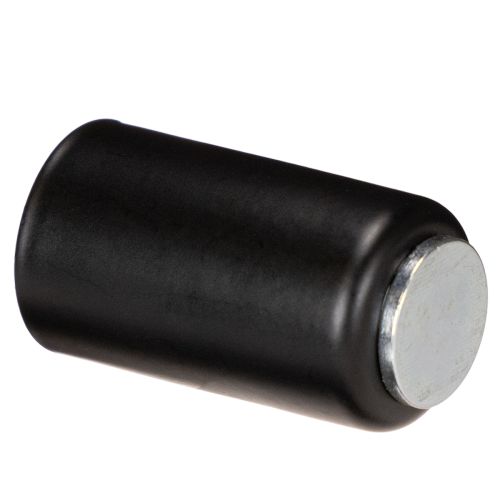 Round magnetic candle holder, matte black, for 25mm taper candles, 4 pieces | Floristik24.ie