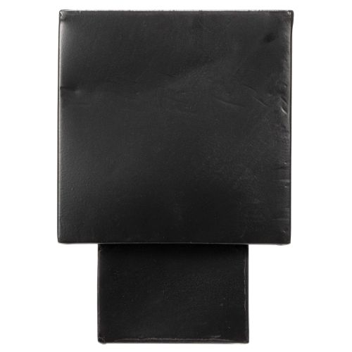 Black cube planter with base,