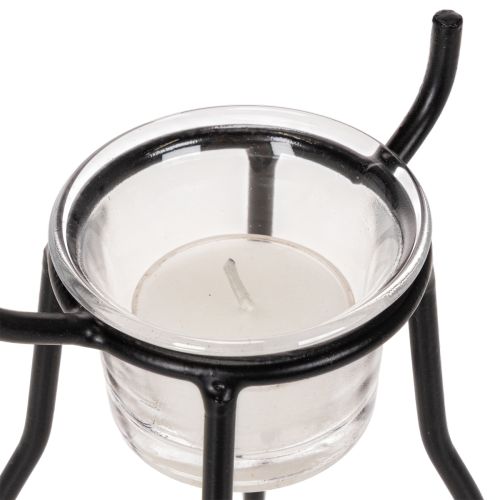 Reindeer candle holder with tealight glass, 28cm | Floristik24.ie