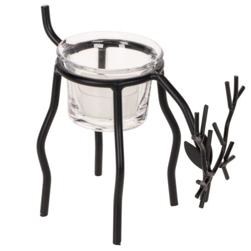 Reindeer candle holder with tealight glass, 15cm buy online | Floristik24.ie