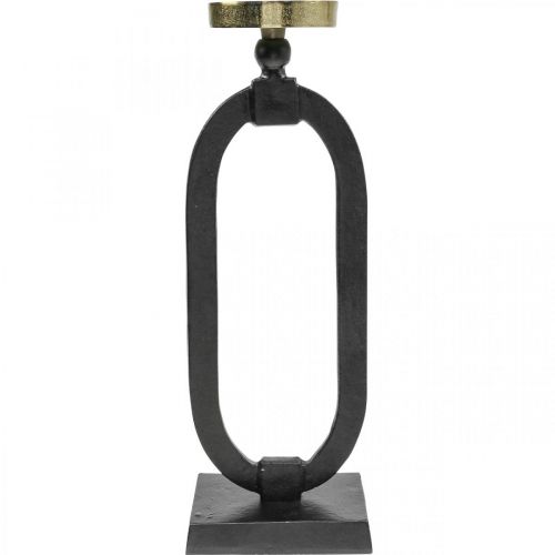 Product Candlestick black gold decorative cast iron Ø10.5cm 46cm
