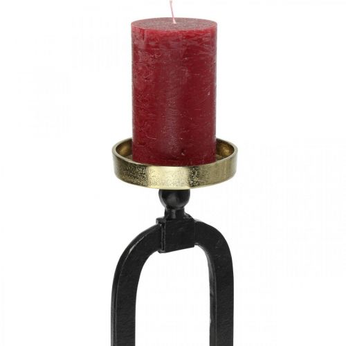 Product Candlestick black gold decorative cast iron Ø10.5cm 36cm