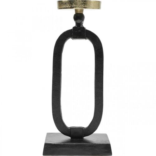 Product Candlestick black gold decorative cast iron Ø10.5cm 36cm