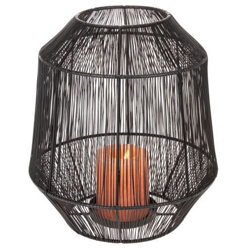 Black Decorative Lantern Wire Basket Modern style Ø24cm H28cm | Floristik24.ie