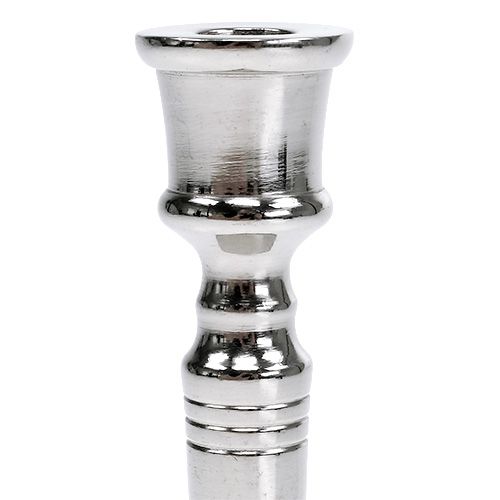 Floristik24 Candlestick silver Ø2cm H12cm 1p