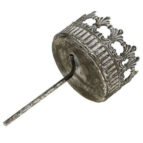 Floristik24 Candle holder silver antique Ø7cm H12cm 4pcs