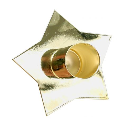 Product Candle holder star gold Ø2.2cm 4 pcs