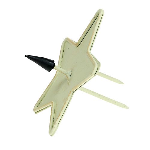Floristik24 Candle holder star to stick 9cm cream