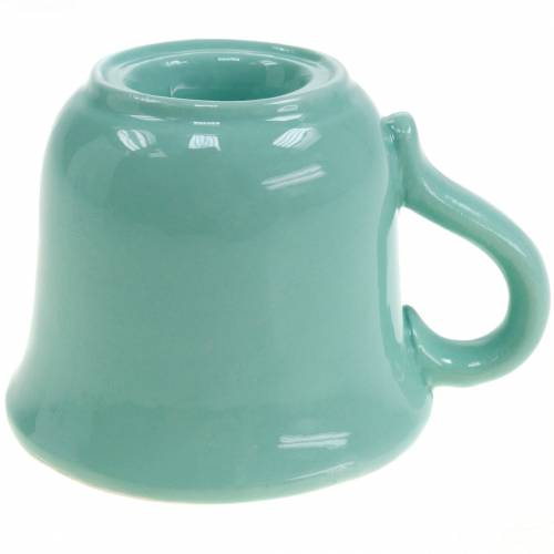 Floristik24 Candle holder cup Ø7.5cm H6cm green 3pcs