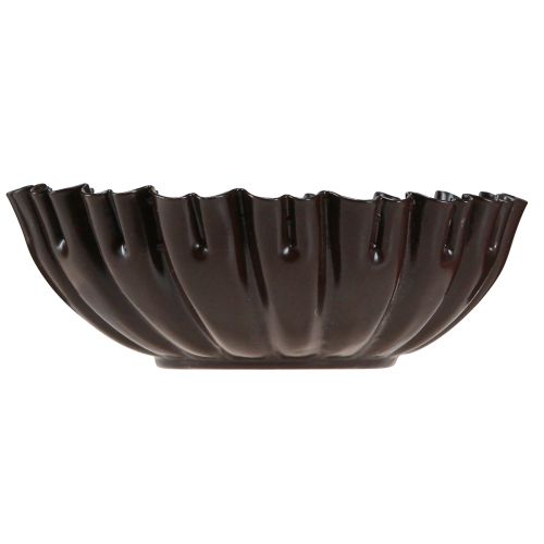 Product Candle holder vintage cake tin dark brown Ø11.5cm 4pcs