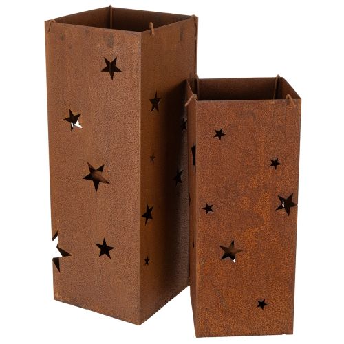 Floristik24 Christmas candle holders, rustic finish, 40/50cm high, set of 2