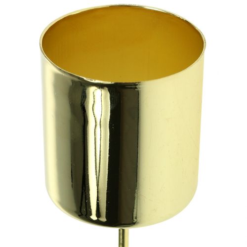 Product Candle holder for taper candles gold Ø3.5cm H4cm 4pcs