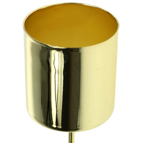 Product Candle holders for taper candles, gold, Ø3.2cm, H4cm, 4 pieces