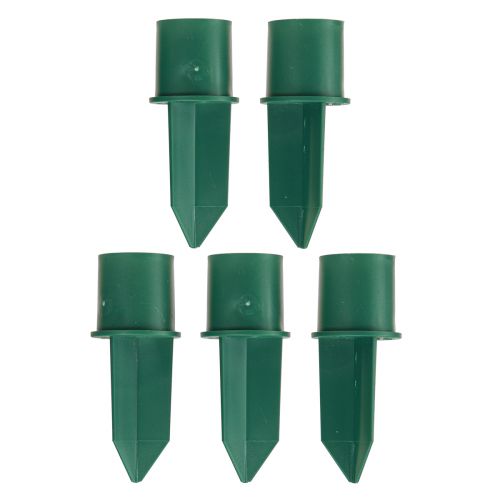 Product Candle holder for taper candles green plastic Ø2.2cm 5 pcs