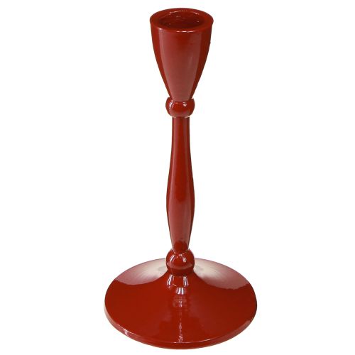 Floristik24 Candle holder for taper candles Taper candle holder Red H17cm