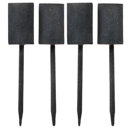 Floristik24 Candle holder for taper candles Ø28mm with spike anthracite 4pcs