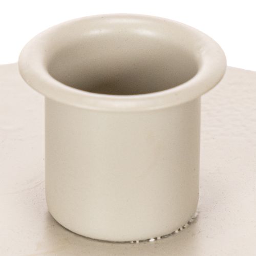 Round cream-colored candle holders for taper candles, table decoration, 10cm, 2 pieces | Floristik24.ie