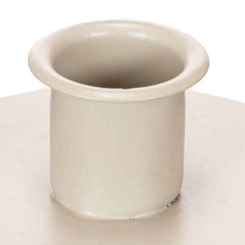 Metal candle holder in matte beige, small candlestick for taper candles, 8cm, 3 pieces | Floristik24.ie