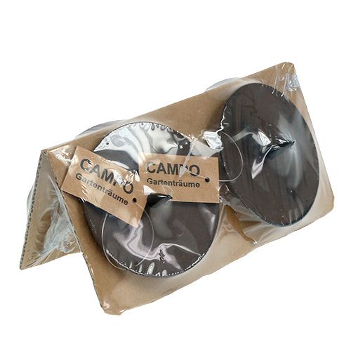 Product Candle holder in brown Ø9cm 4 pcs