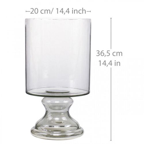 Product Wind light glass candle glass tinted, clear Ø20cm H36.5cm