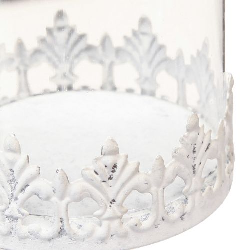 Floristik24 Candle holder with thorn tealight holder white H8cm 4 pcs