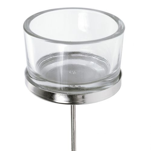 Product Candle holder with glass on stick 4 pcs