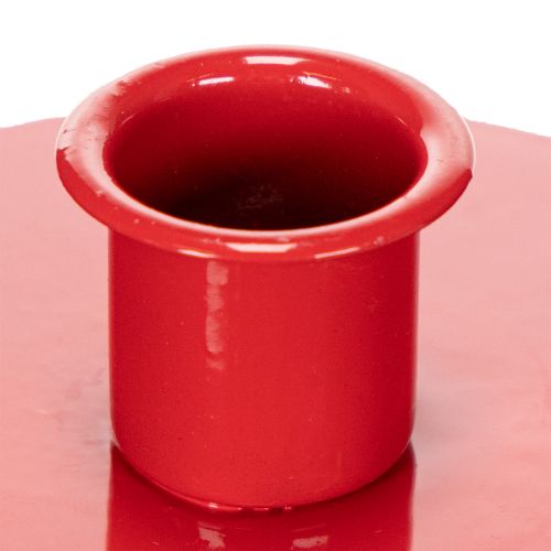 Compact red metal candle holders for 10cm taper candles, 2 pieces | Floristik24.ie