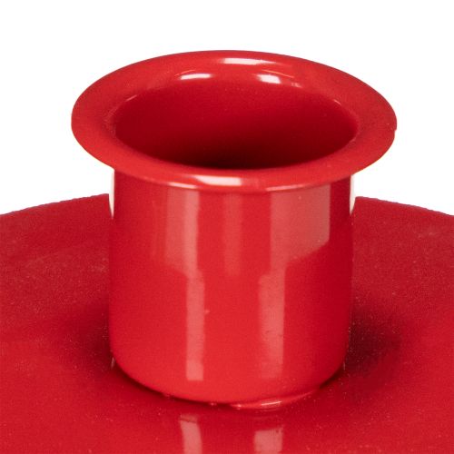 Small red candle holders for 8cm taper candles, 3 pieces | Floristik24.ie