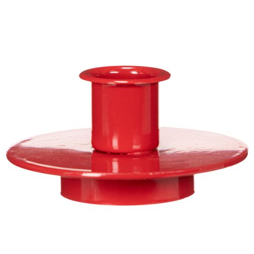 Small red candle holders for 8cm taper candles, 3 pieces | Floristik24.ie
