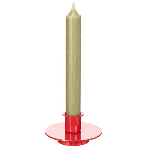 Small red candle holders for 8cm taper candles, 3 pieces | Floristik24.ie